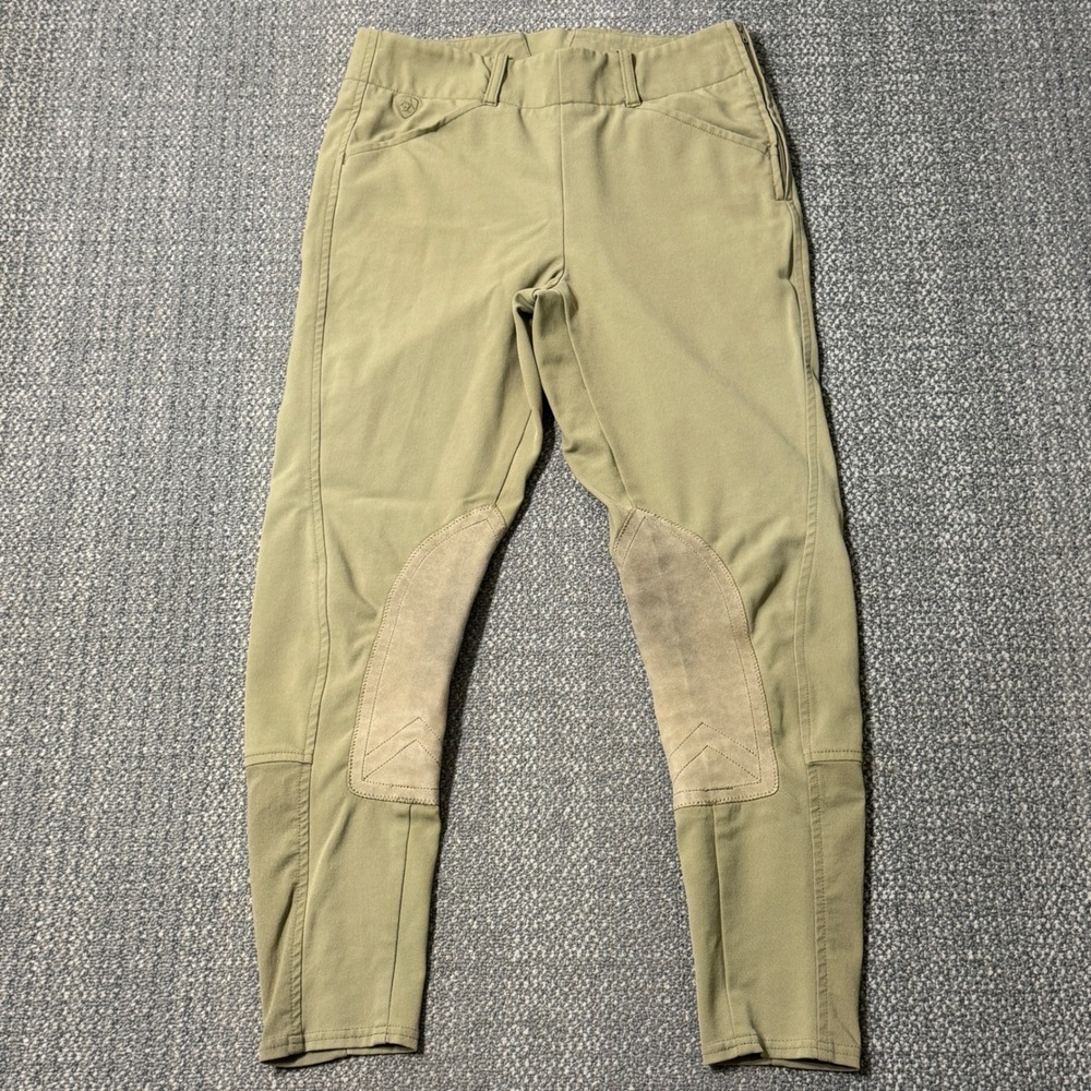 Ariat Pro Series‎ Riding Breeches Size 26R Beige Knee Patch Equestrian Pants